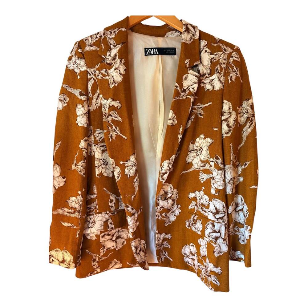 ZARA Floral Print Blazer Size S